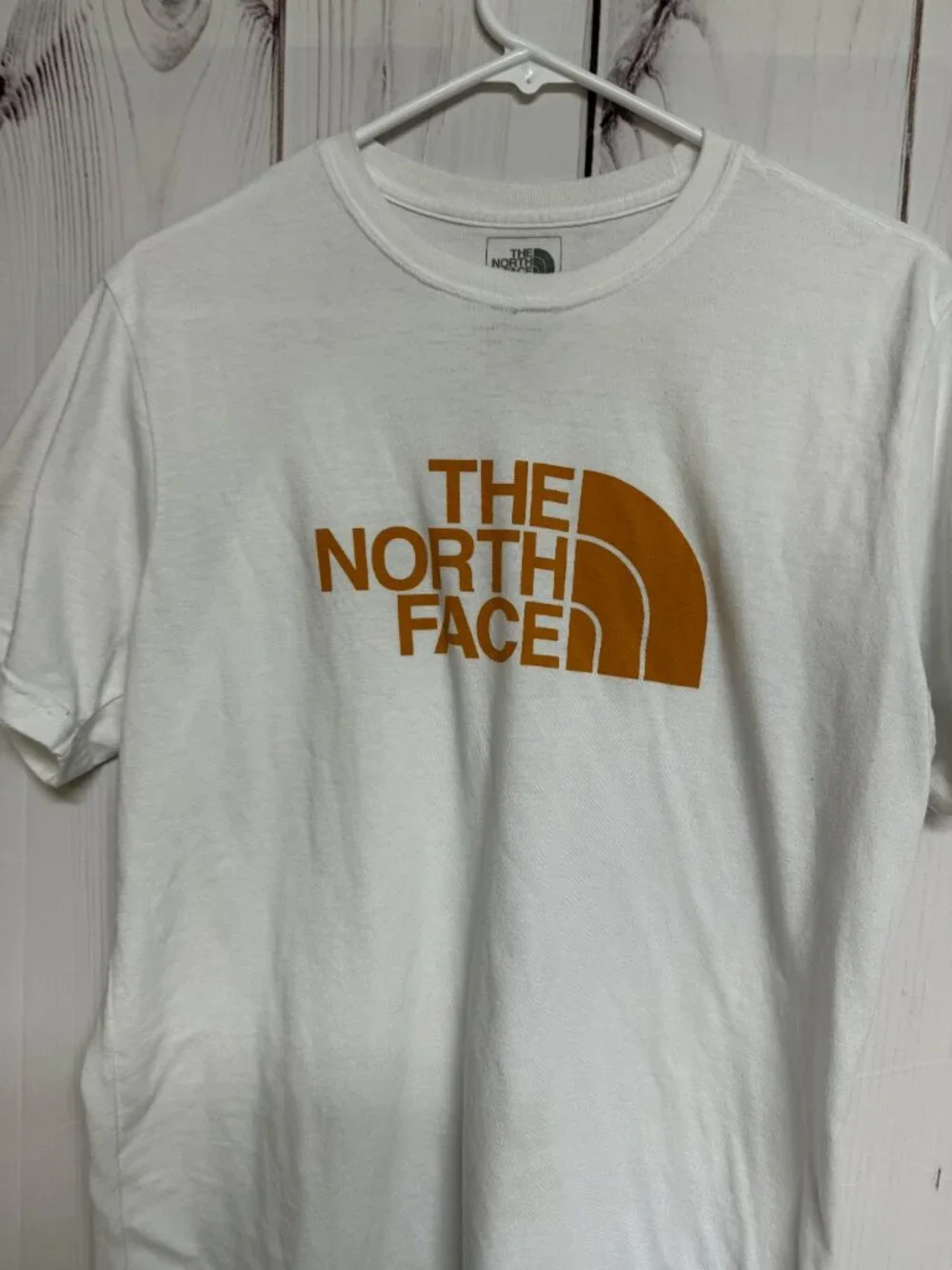 The North Face Men’s Half Dome‎ Tee Large White Gold Logo Slim GUC